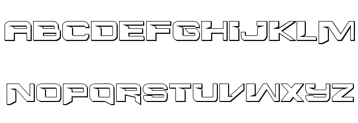 Interdiction 3D Regular Font LOWERCASE