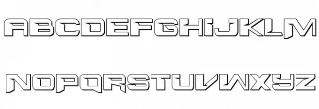 Interdiction 3D Regular 字体 小写