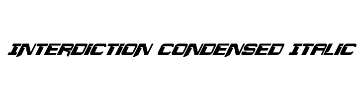 Interdiction Condensed Italic  Fuentes Gratis Descargar