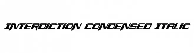 Interdiction Condensed Italic  Fuentes Gratis Descargar