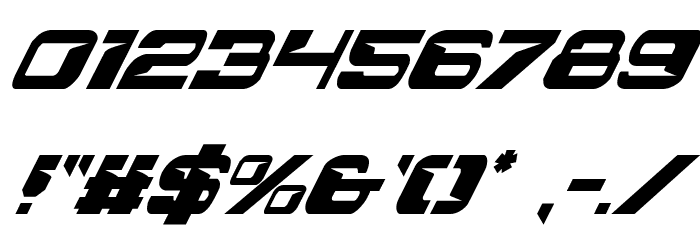 Interdiction Condensed Italic Font OTHER CHARS