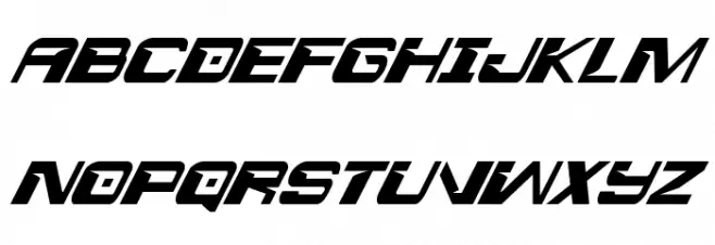Interdiction Condensed Italic Schriftart Groß
