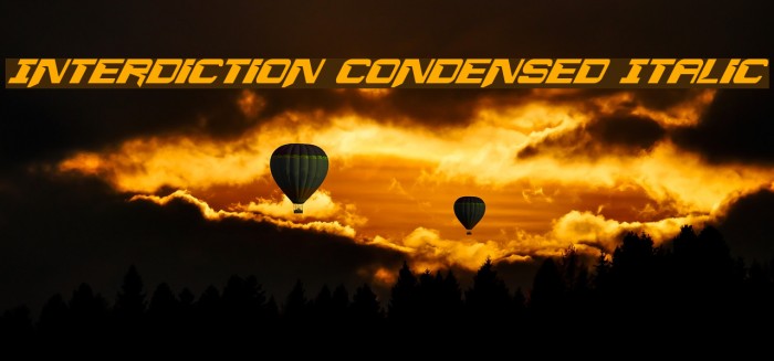 Interdiction Condensed Italic Font examples