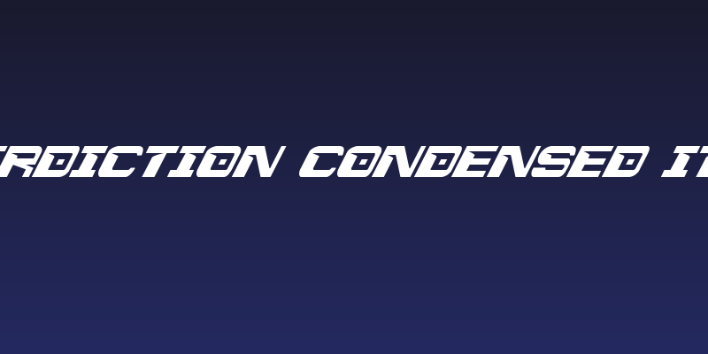 Interdiction Condensed Italic Social Header