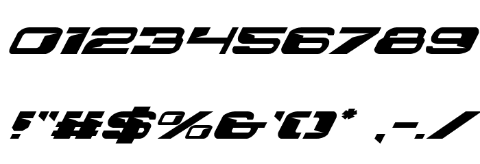 Interdiction Expanded Italic Font OTHER CHARS