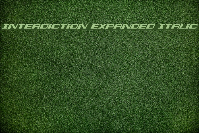 Interdiction Expanded Italic Font examples