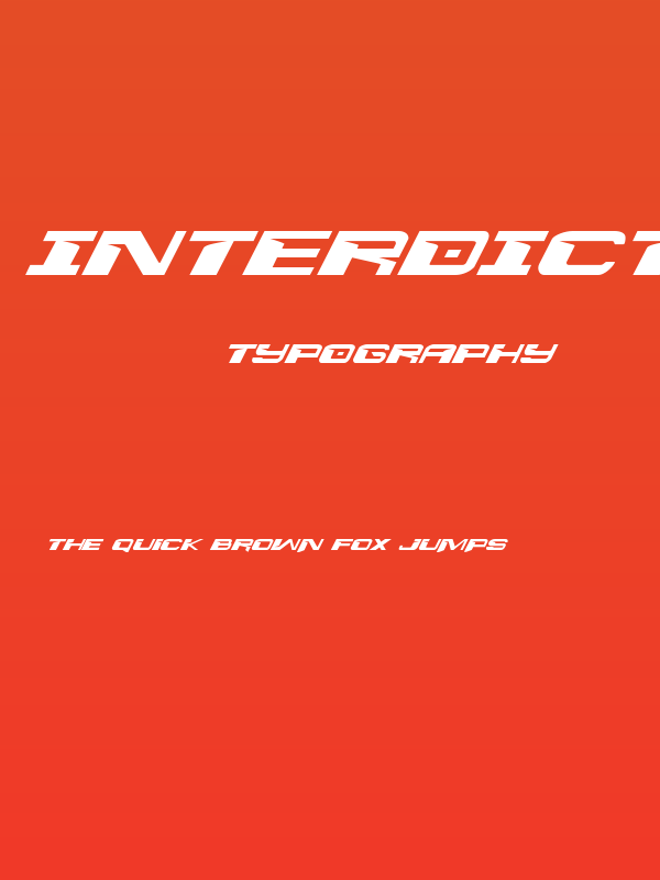 Interdiction Expanded Italic Poster