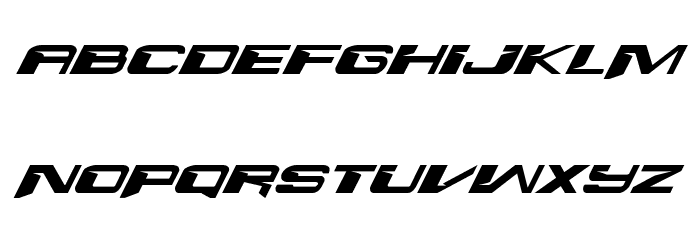 Interdiction Expanded Italic Font LOWERCASE