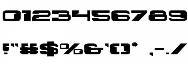 Interdiction Expanded Font OTHER CHARS