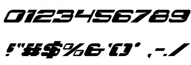 Interdiction Italic Font OTHER CHARS