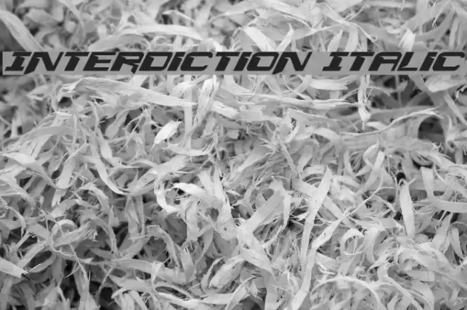 Interdiction Italic Font examples