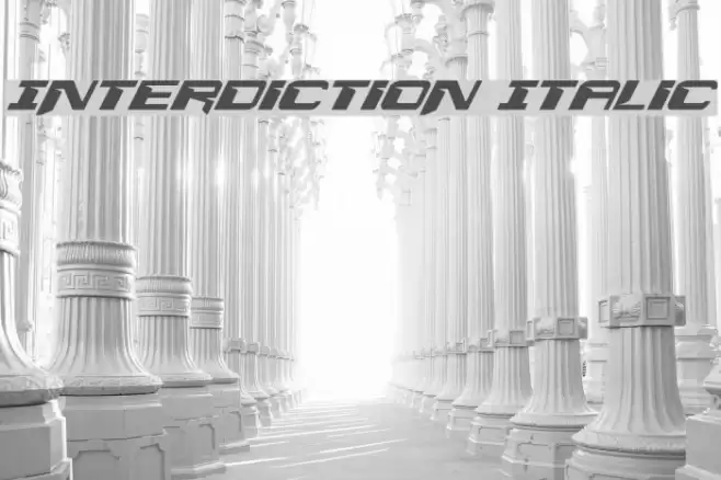 Interdiction Italic Font examples