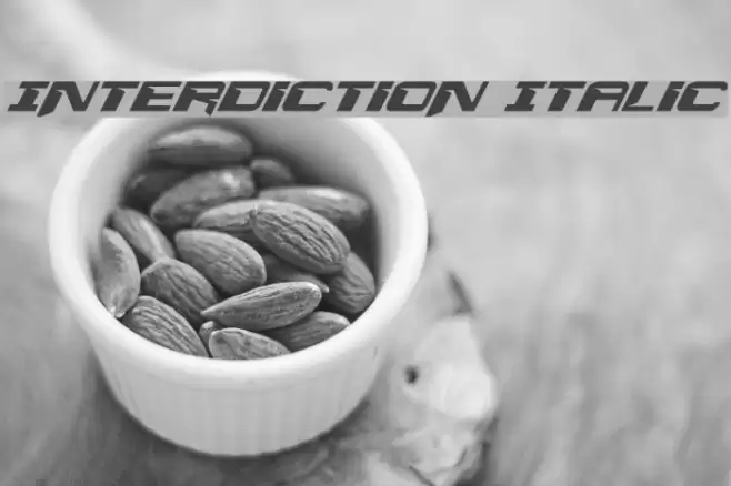 Interdiction Italic Font examples