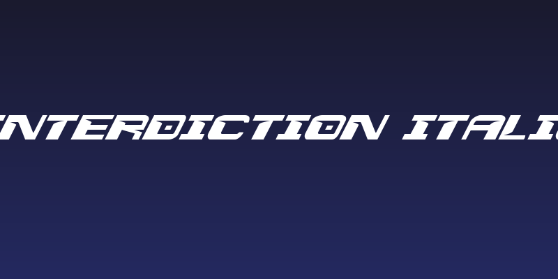 Interdiction Italic Social Header