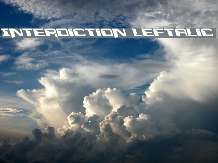 Interdiction Leftalic Font examples