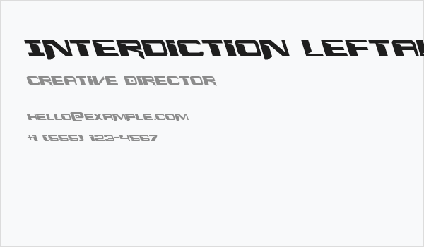 Interdiction Leftalic Business Card