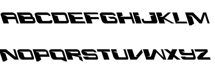 Interdiction Leftalic Font LOWERCASE