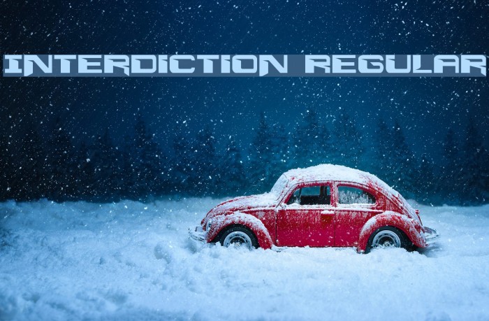 Interdiction Regular Font examples