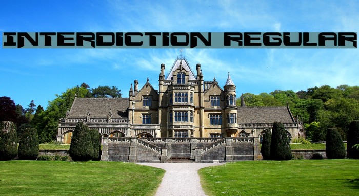 Interdiction Regular Font examples