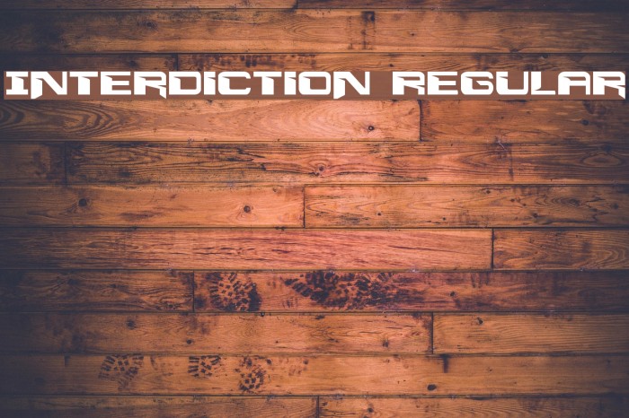 Interdiction Regular Font examples