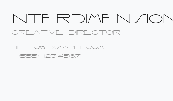 Interdimensional Business Card