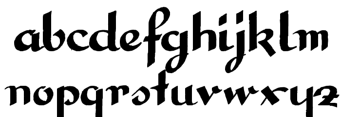 Interdite Script Font LOWERCASE