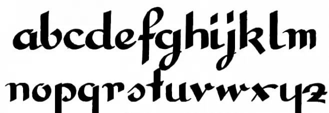 InterditeScript 字体 小写