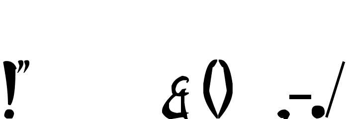 Interes Font OTHER CHARS