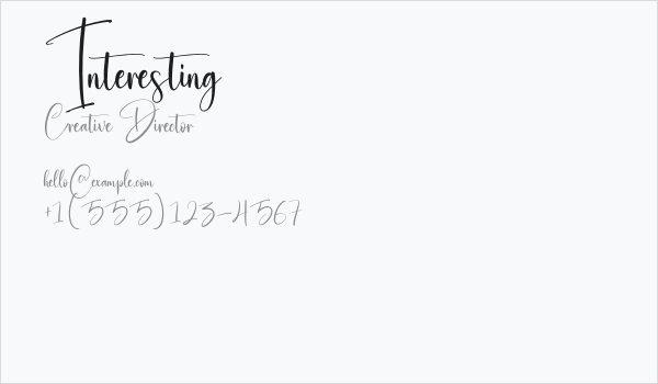 Interesting Business Card