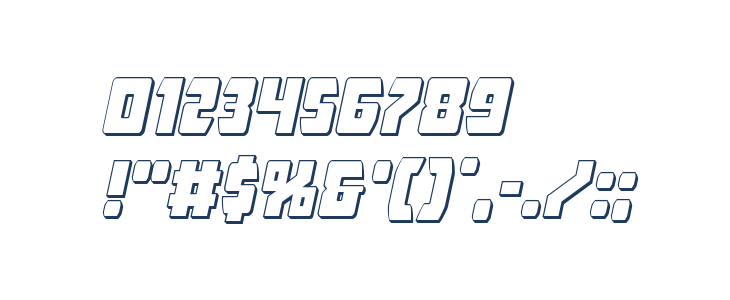 Intergalactic 3D Italic Other Characters