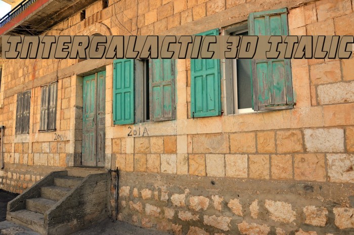 Intergalactic 3D Italic Example 1