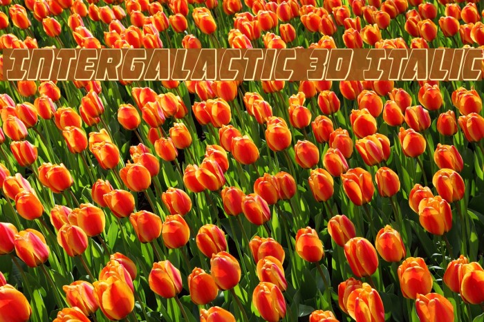 Intergalactic 3D Italic Example 2