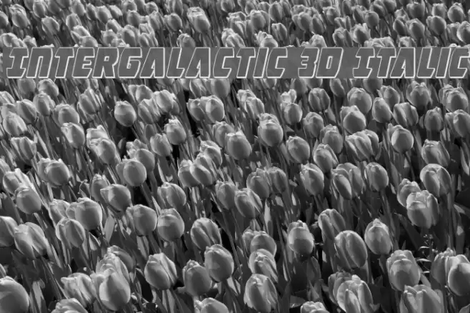 Intergalactic 3D Italic Font examples