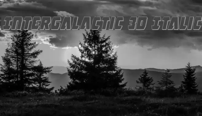 Intergalactic 3D Italic Font examples