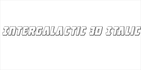 Intergalactic 3D Italic Logo