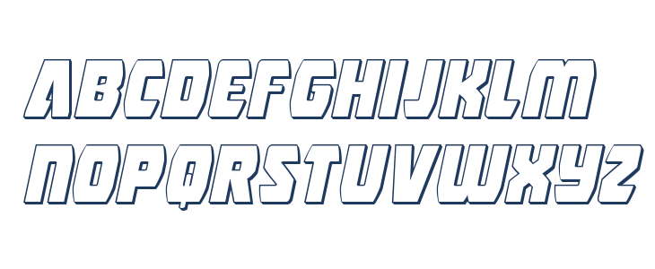 Intergalactic 3D Italic Lowercase