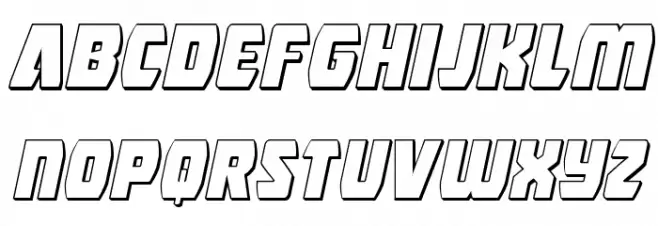 Intergalactic 3D Italic Polices MINUSCULES