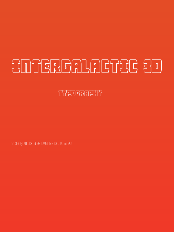 Intergalactic 3D Poster