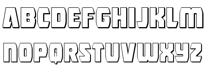 Intergalactic 3D Font LOWERCASE
