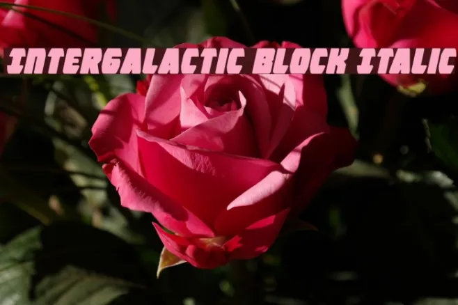 Intergalactic Block Italic Example 1