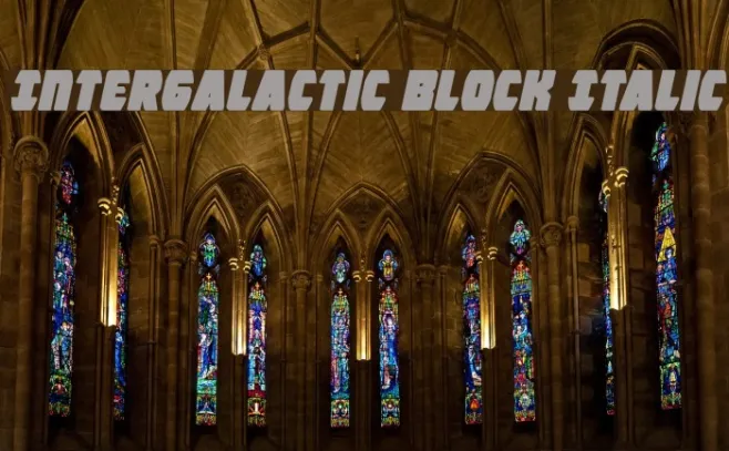 Intergalactic Block Italic Example 2