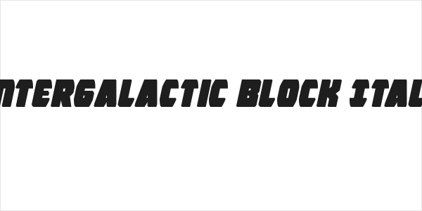 Intergalactic Block Italic Logo