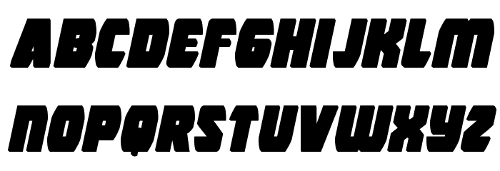 Intergalactic Block Italic Font LOWERCASE