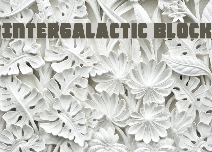 Intergalactic Block Font examples