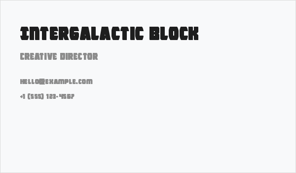 Intergalactic Block Business Card