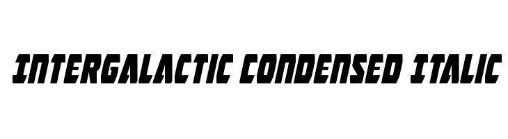 Intergalactic Condensed Italic  Frei Schriftart Herunterladen