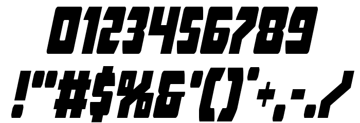 Intergalactic Condensed Italic Font OTHER CHARS