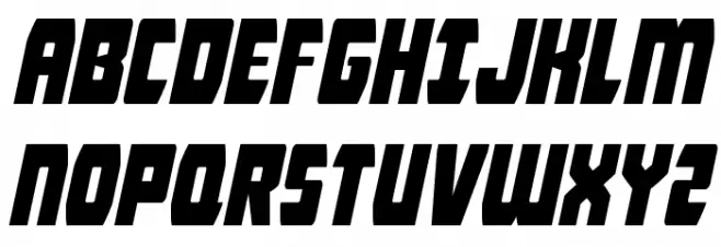 Intergalactic Condensed Italic Schriftart Groß