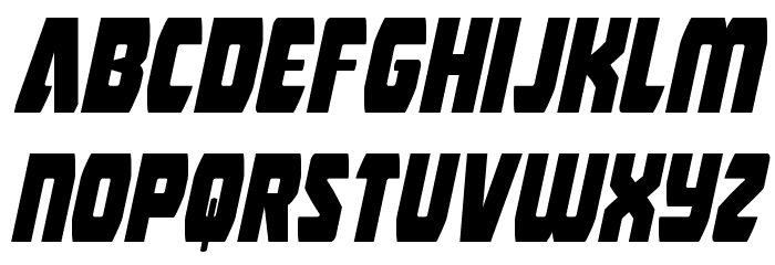 Intergalactic Condensed Italic Font LOWERCASE