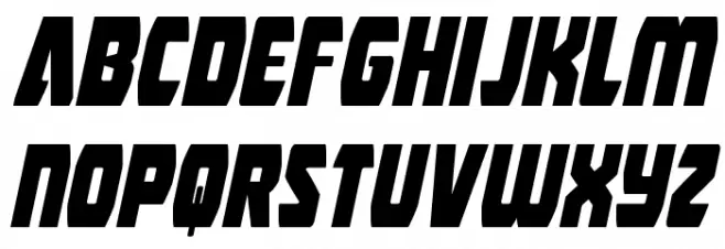 Intergalactic Condensed Italic Font Litere mici